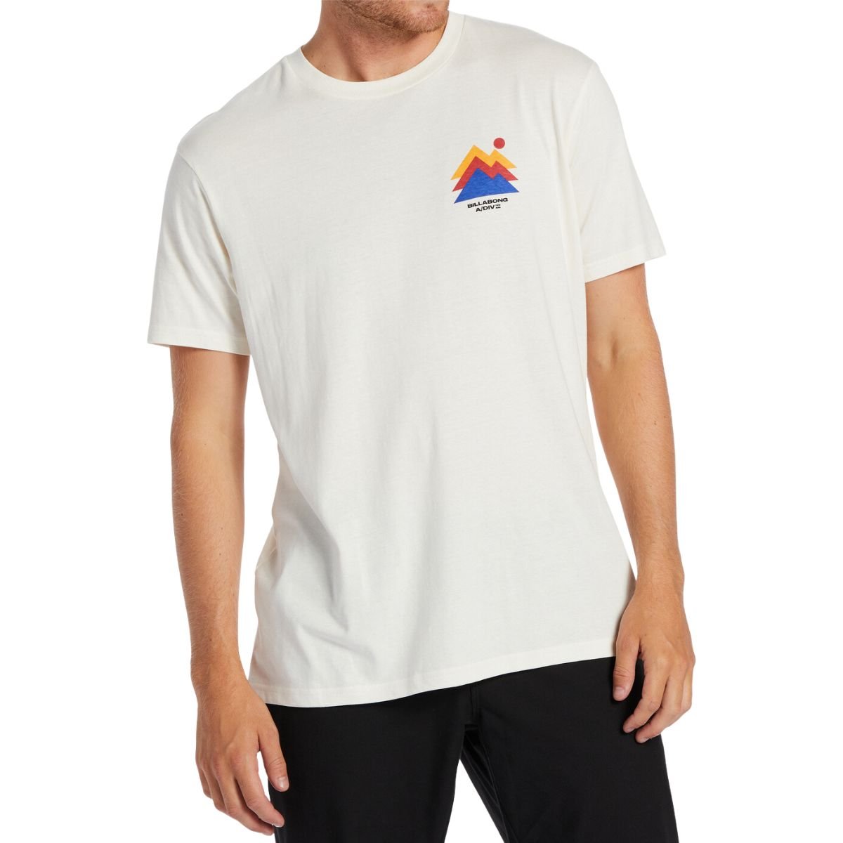 Billabong Stepped Short Sleeve Tee in Off White - BoardCo
