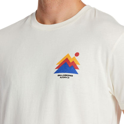 Billabong Stepped Short Sleeve Tee in Off White - BoardCo