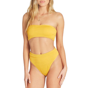 Billabong Sun Rise Sunny Tube Bikini Top in Gold - BoardCo