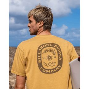 Billabong Synergy Wave Washed Tee in Mustard - BoardCo
