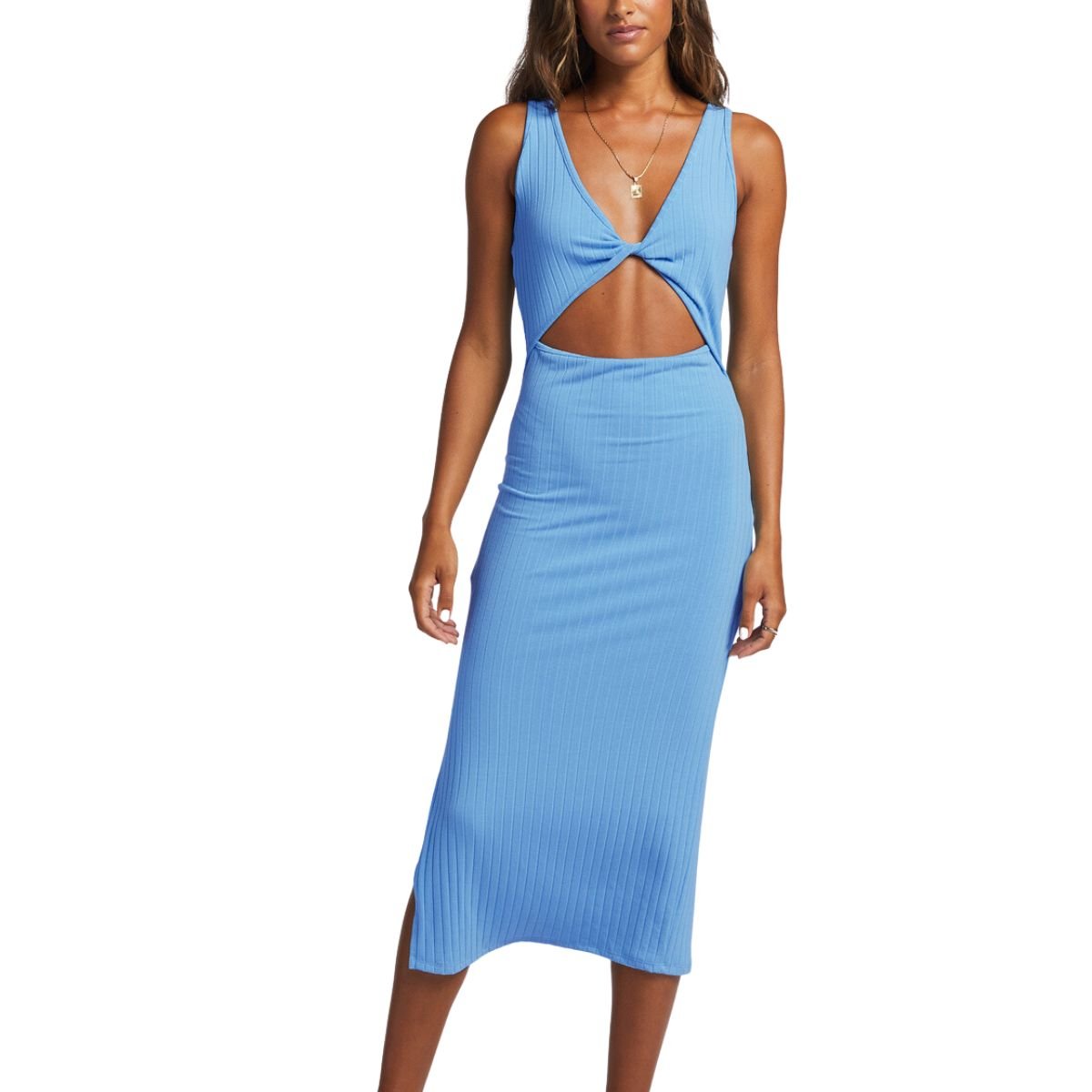 Billabong Take A Look Rib Knit Dress in Blue Daze - BoardCo