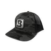 BoardCo Warrior Hat Black Camo with B Patch - BoardCo