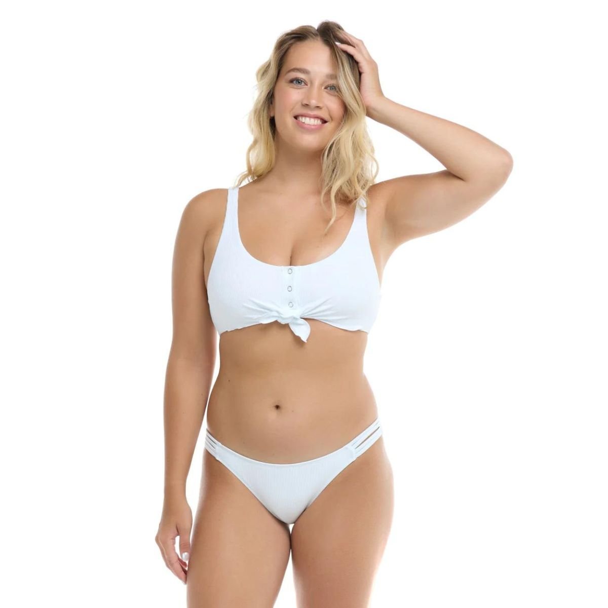 Body Glove Ibiza Flirty Surf Rider Bikini Bottoms in White - BoardCo