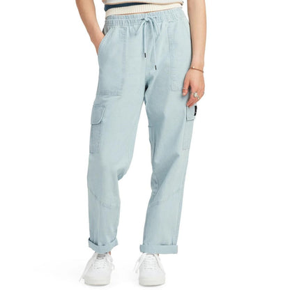 Body Glove Women's Cargo Chambray Pant in Bleach Wash - BoardCo