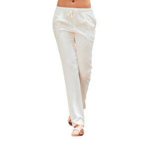 Body Glove Women's Drawcord Pleated Pant in Cream - BoardCo