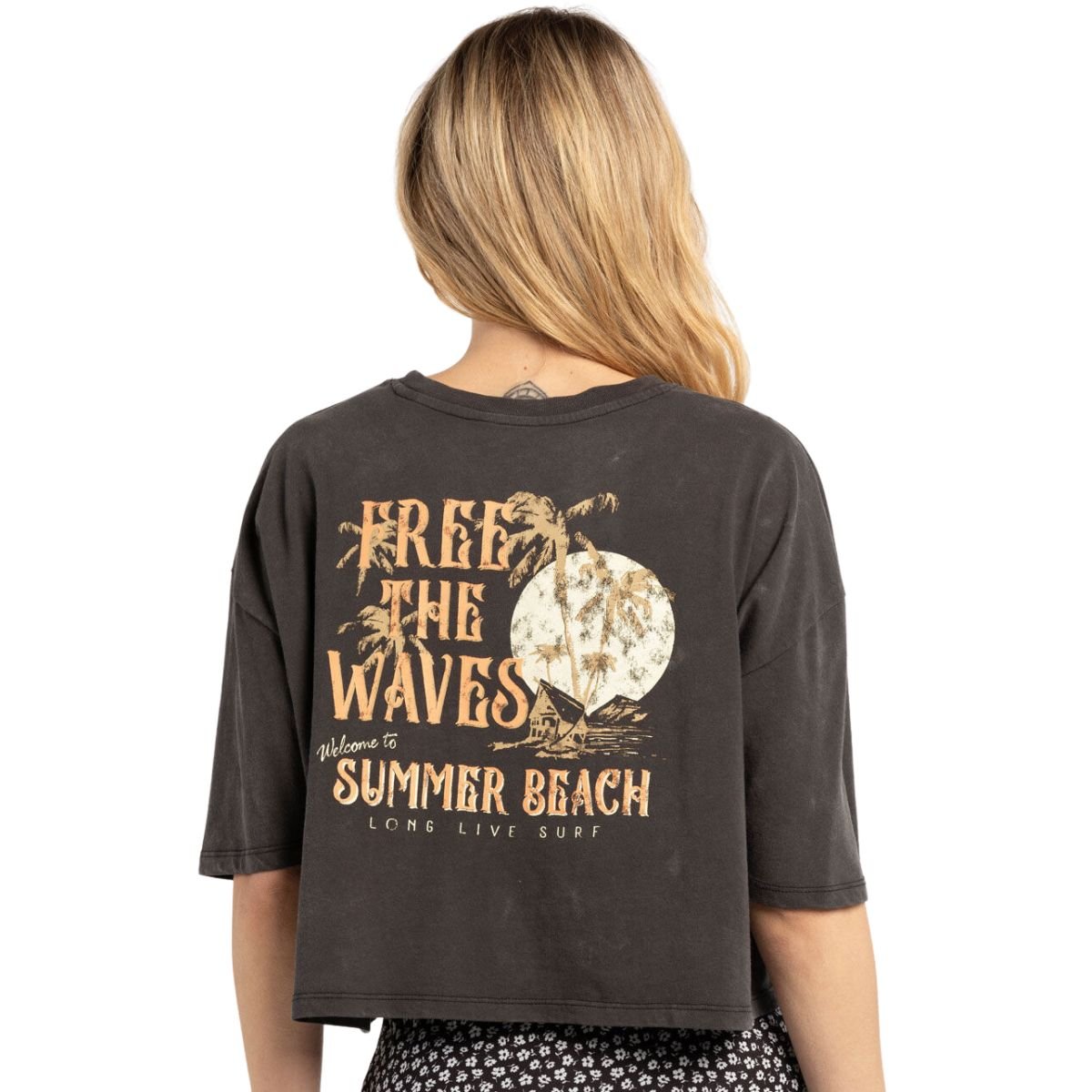 Body Glove Women's Long Live Surf Crop in Black - BoardCo