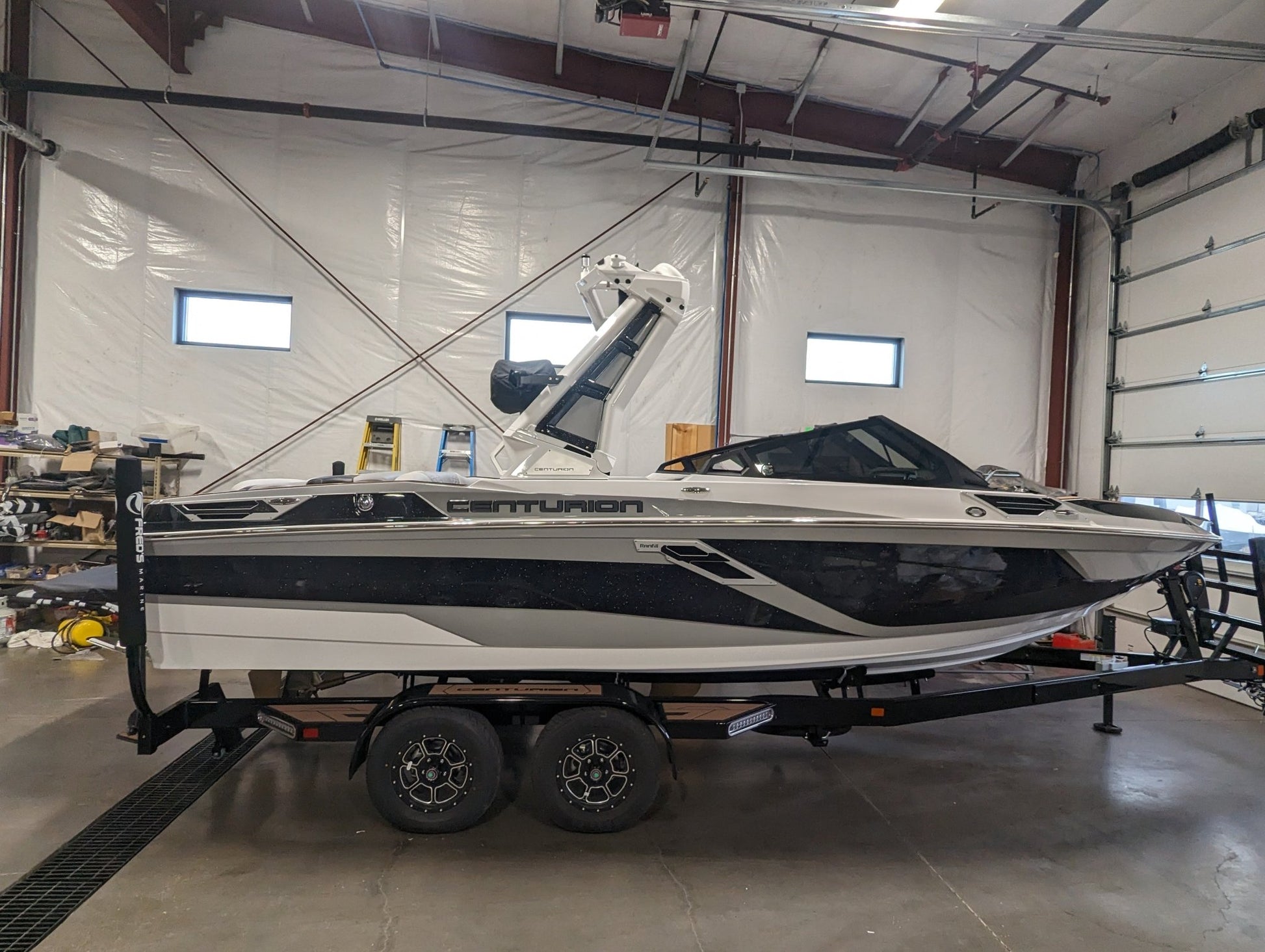 Centruion Ri230 with DropZone Tower and Vented Windshield Cinch Cover - BoardCo