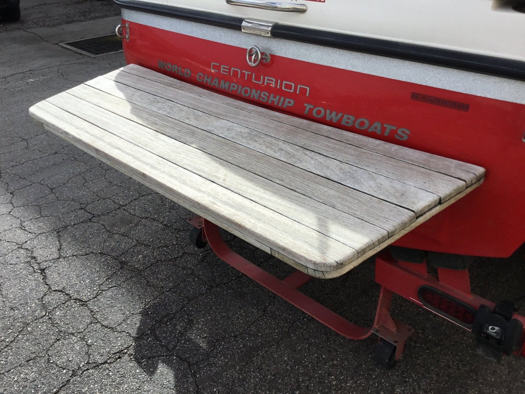 Centurion Eclipse Teak Swim Platform Cover - BoardCo