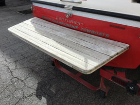 Centurion Eclipse Teak Swim Platform Cover - BoardCo