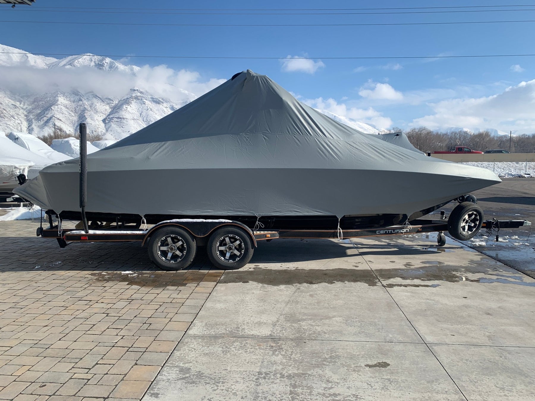 Centurion FX44 Aegis NO BIMINI Double Up Storage Cover - BoardCo
