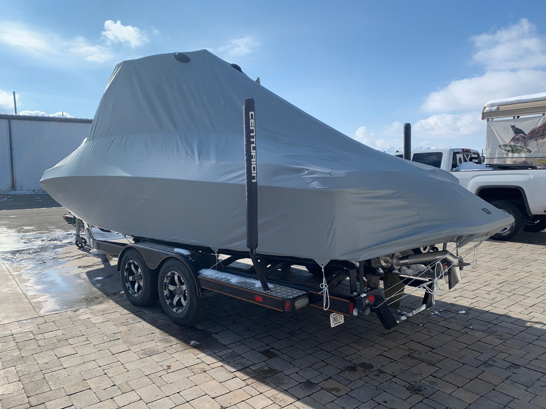 Centurion FX44 Aegis NO BIMINI Double Up Storage Cover - BoardCo