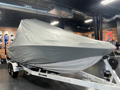 Centurion Ri245 with Dropzone Tower and Roswell bimini Double Up Storage Cover - BoardCo