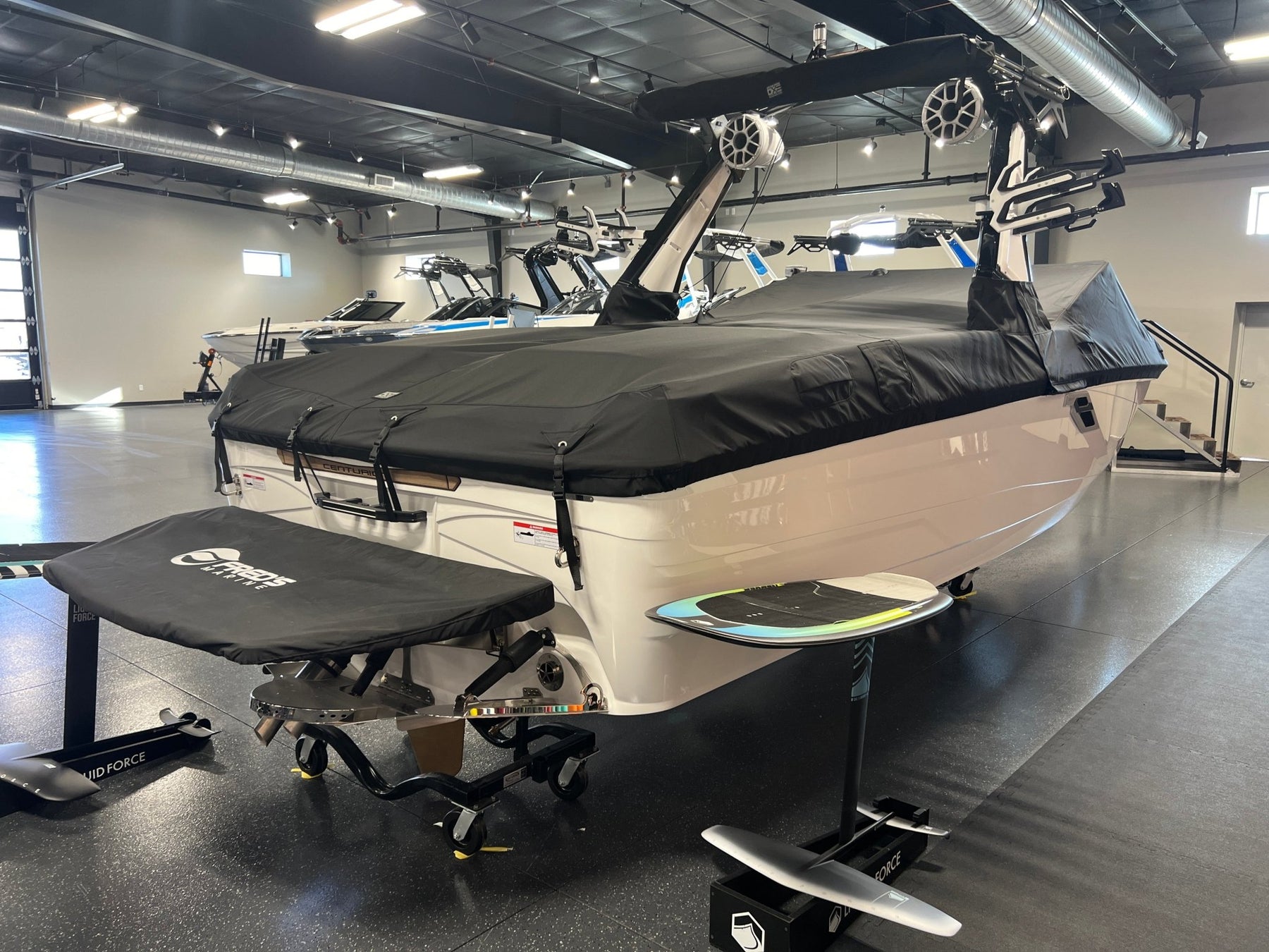 Centurion Ri245 with DropZone Tower and Vented windshield Cinch Cover - BoardCo