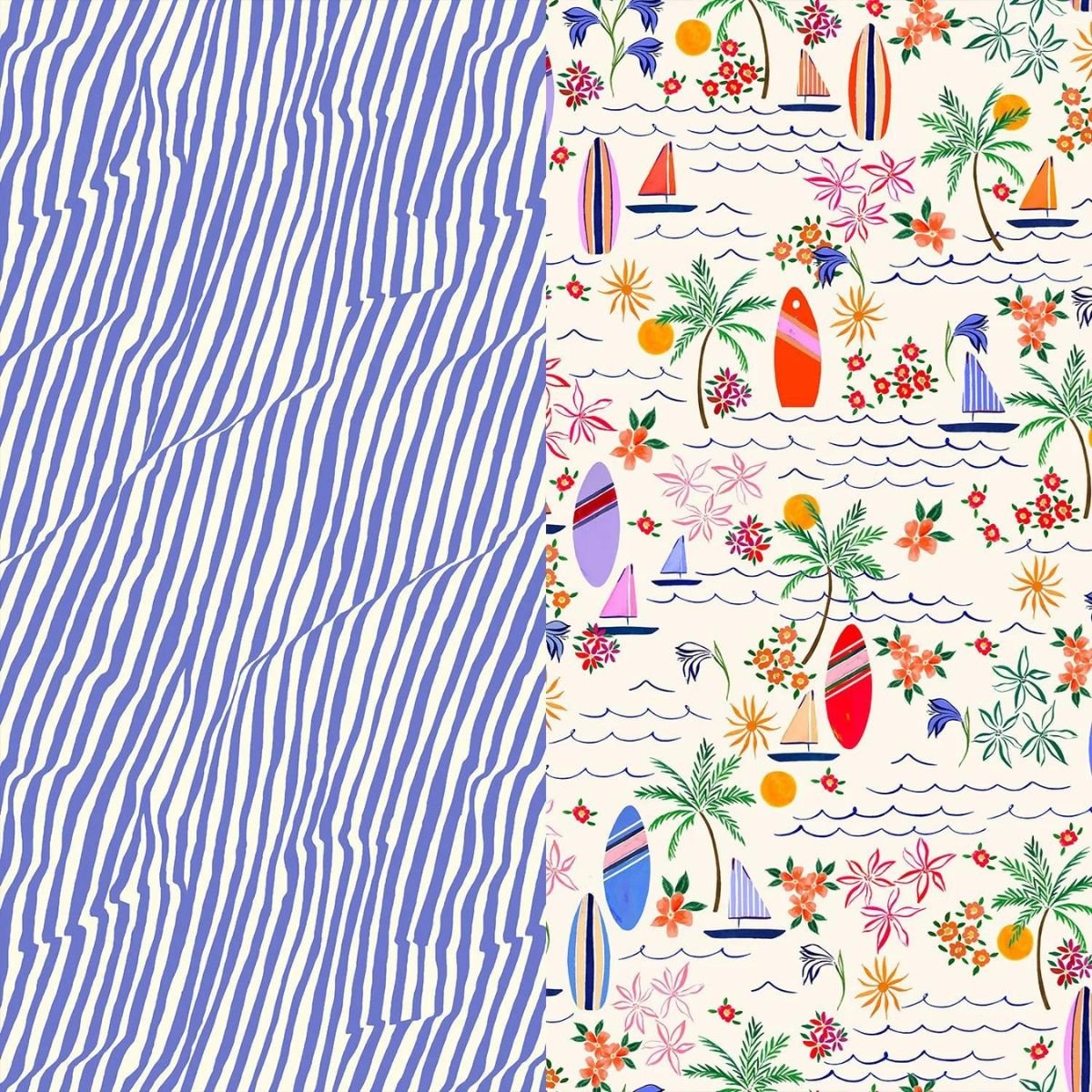 Eidon Surf Trip Nima Bikini Bottoms in Polu - BoardCo