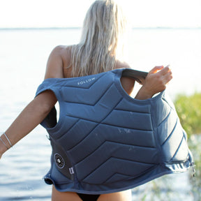 Follow Atlantis Ladies Comp Wake Vest in Ash/Blue - BoardCo