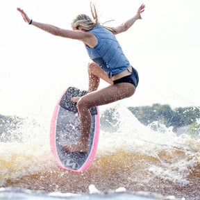 Follow Atlantis Ladies Comp Wake Vest in Ash/Blue - BoardCo