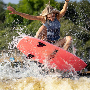 Follow Atlantis Ladies Comp Wake Vest in Ash/Blue - BoardCo