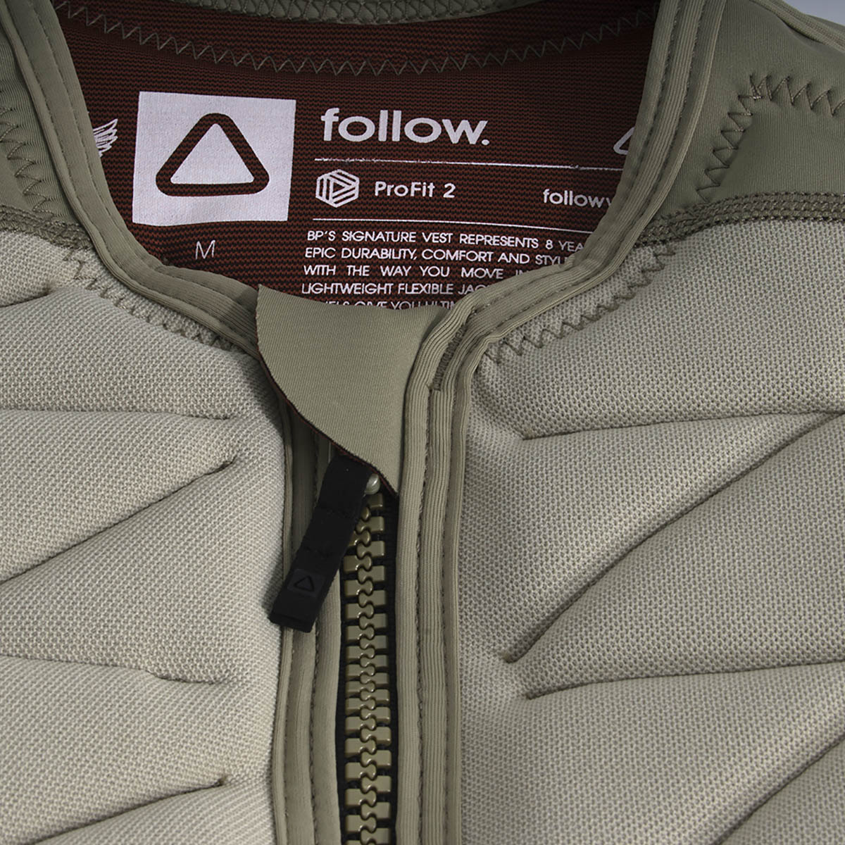 Follow BP Pro Comp Wake Vest in Khaki - BoardCo