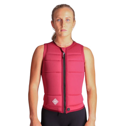 Follow Cord Ladies Comp Wake Vest in Maroon - BoardCo