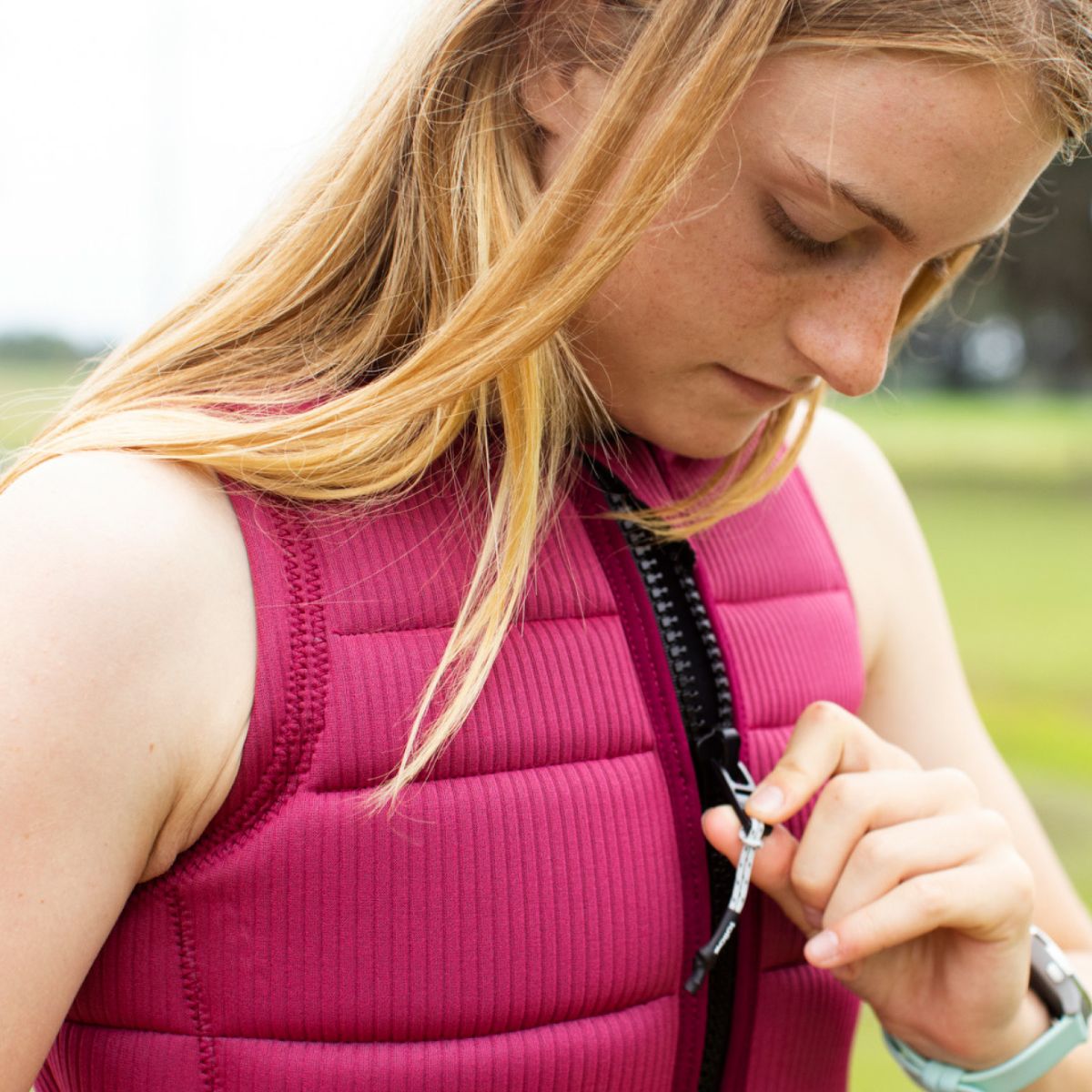 Follow Cord Ladies Comp Wake Vest in Maroon - BoardCo