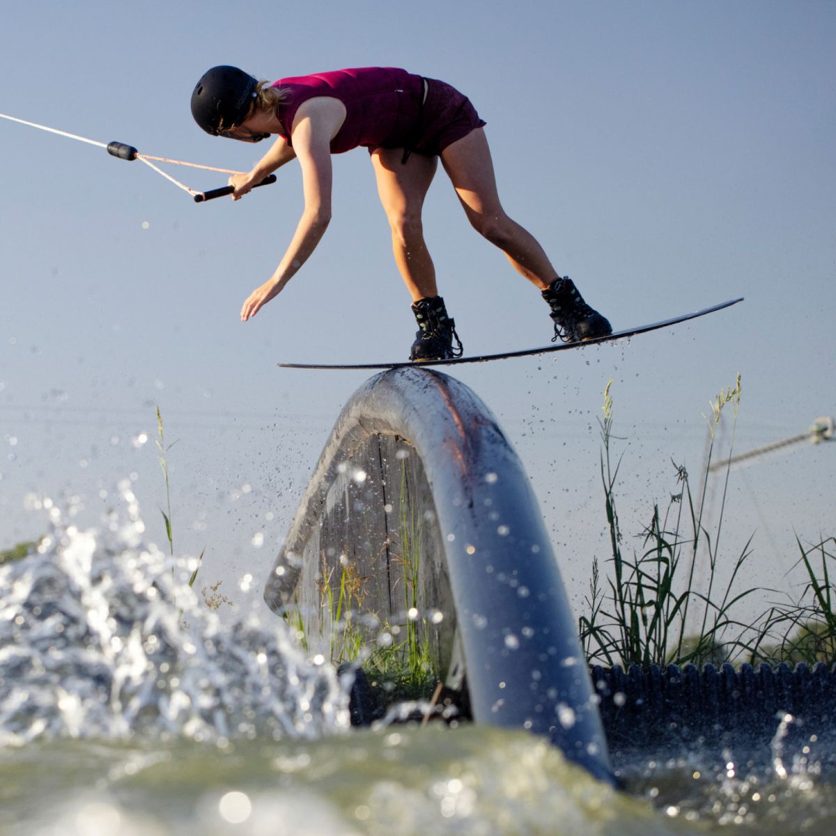 Follow Cord Ladies Comp Wake Vest in Maroon - BoardCo