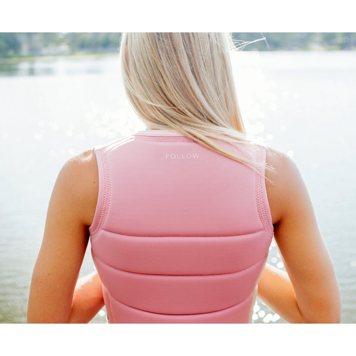 Follow Corp Ladies Comp Wake Vest in Pastel Pink - BoardCo