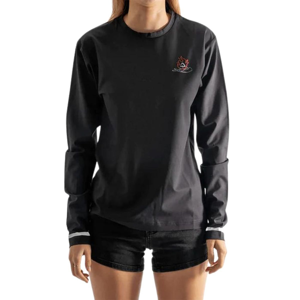 トップス CREEK L/S T-Shirt - Black/Charcoal L CREEK L/S T-Shirt - Black/Charcoal L