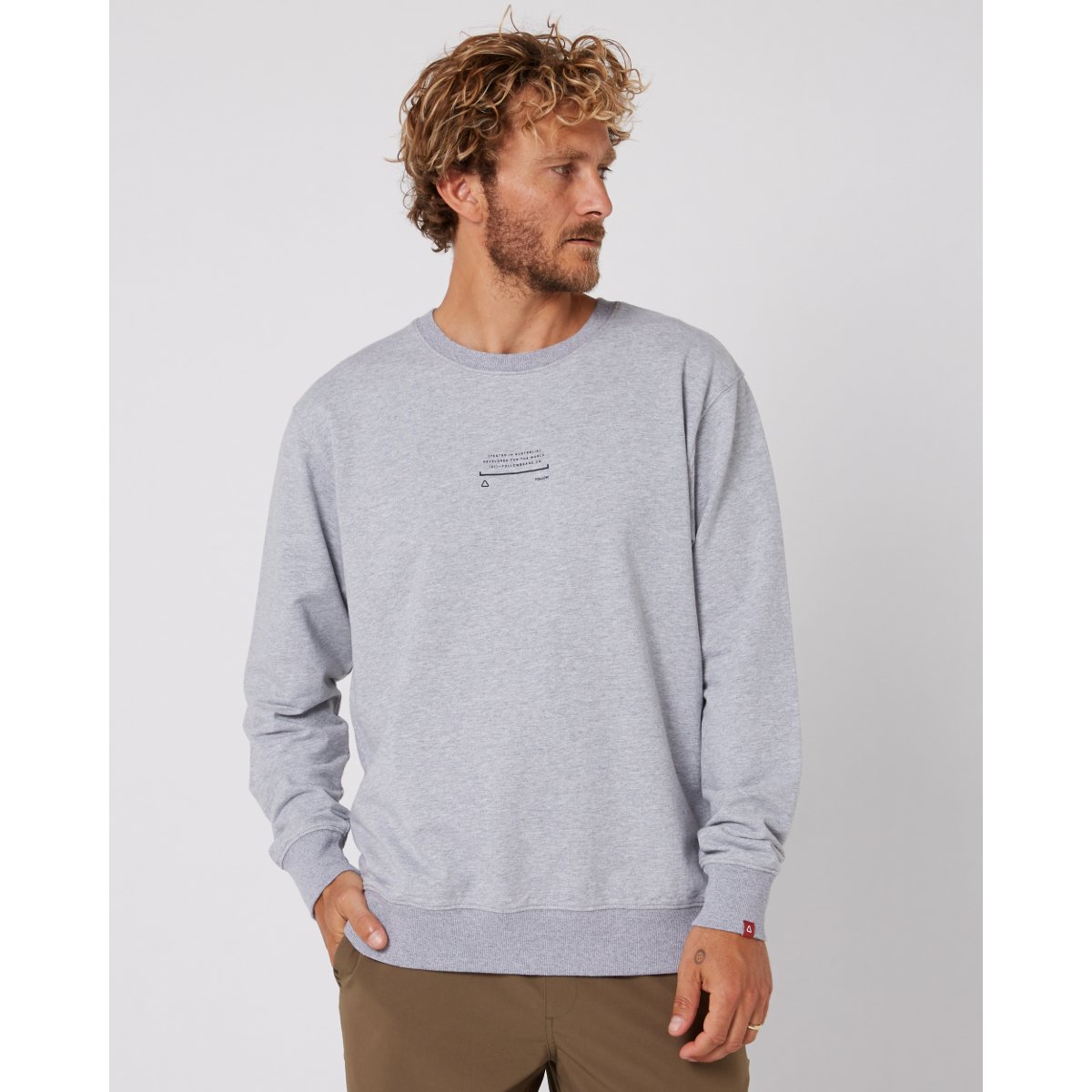 Follow Couch Crew Sweatshirt in Grey Heather - BoardCo