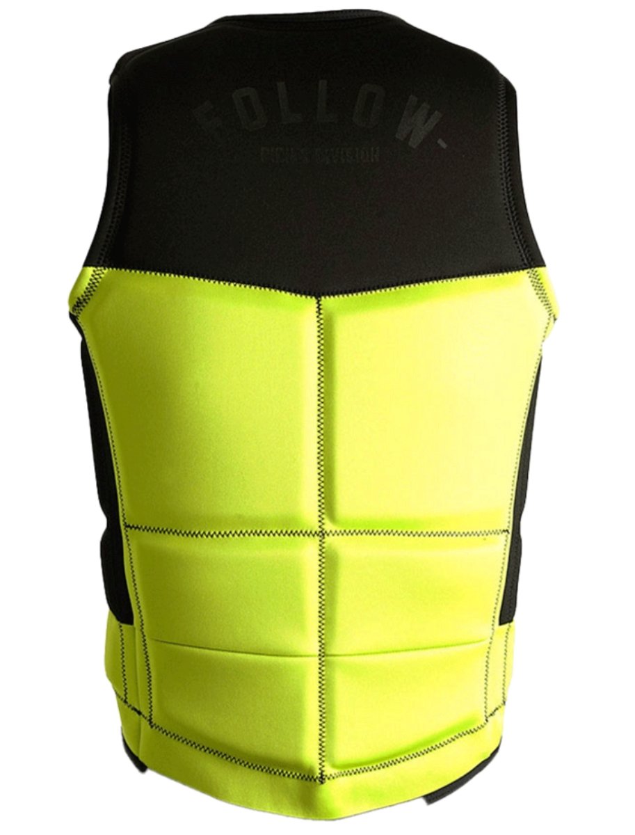 Follow Division Comp Wake Vest in Black/Slime - BoardCo