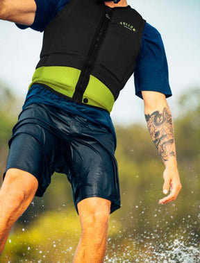 Follow Division Comp Wake Vest in Black/Slime - BoardCo