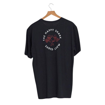 Follow Happy Shark Men's Tee in Black - BoardCo