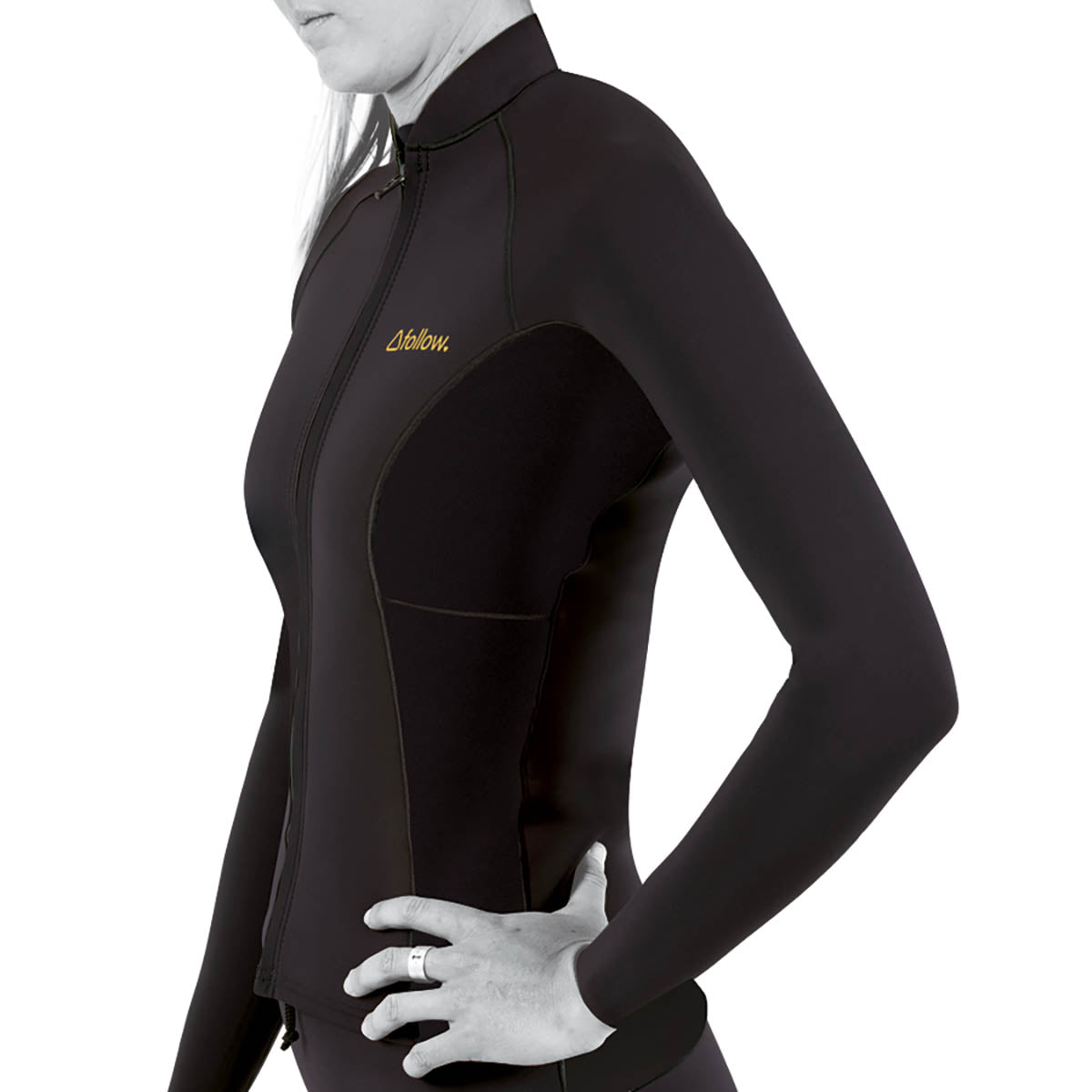 Follow Ladies 1.5mm Wetty Top in Black - BoardCo