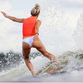 Follow Primary Ladies Comp Wake Vest in Fluro Red - BoardCo