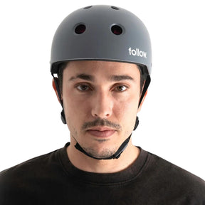 Follow Pro Helmet in Charcoal/Pink - BoardCo