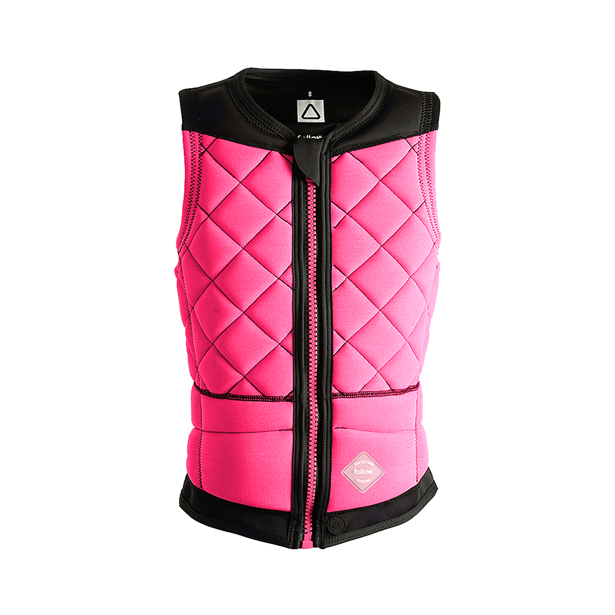 Follow Stow Comp Wake Vest 2022 in Black/Pink - BoardCo