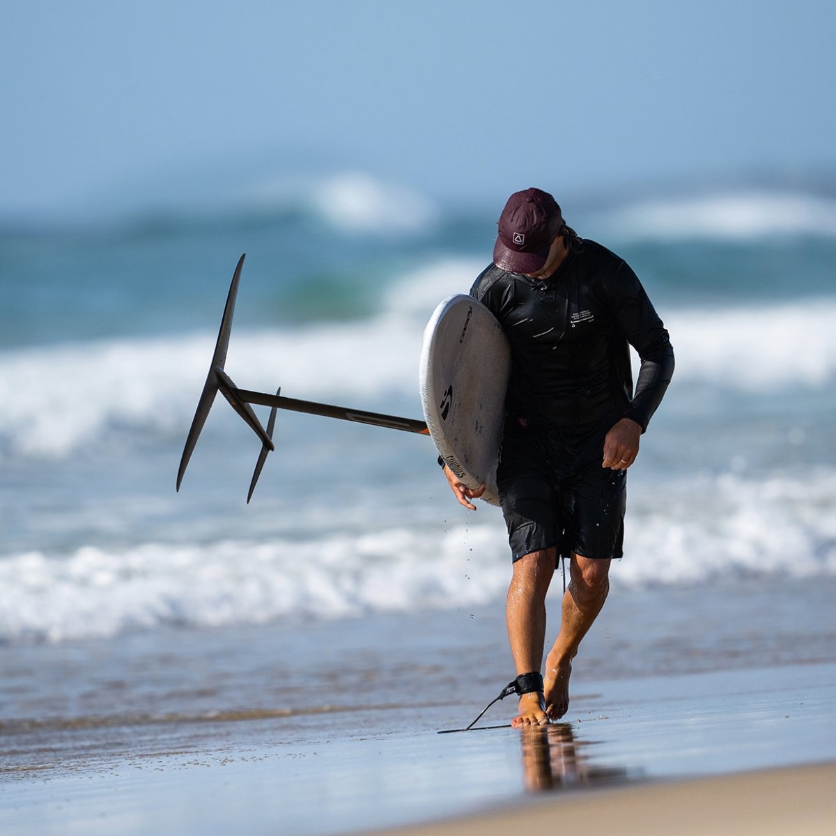 Follow Sun Hood Long Sleeve in Black - BoardCo