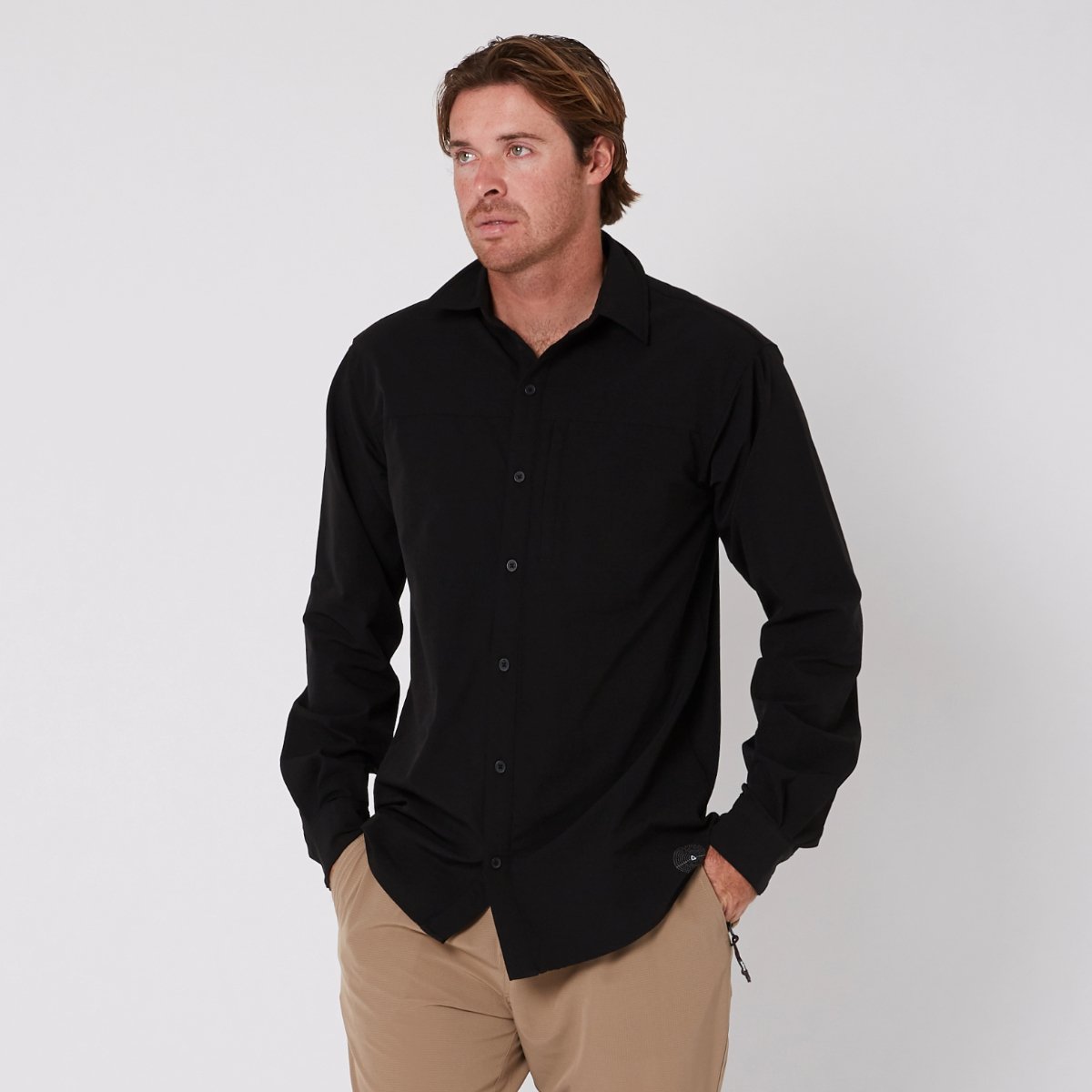 Follow Sun Shirt Long Sleeve in Black - BoardCo