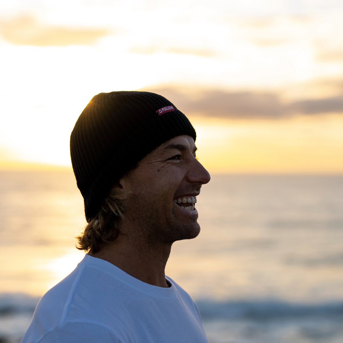Follow Waffle Beanie in Black - BoardCo