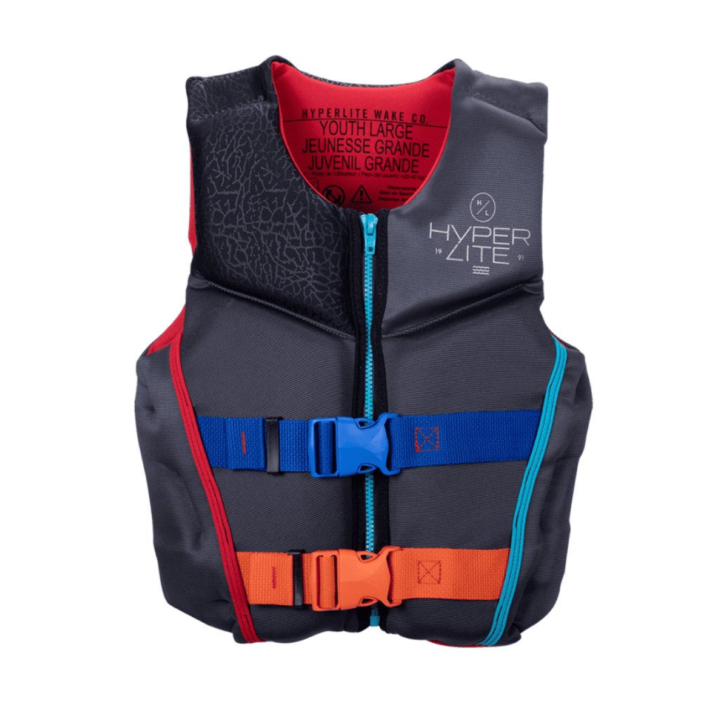 ★送料無料★2024新品【HYPERLITE/ハイパーライト】INDY MENS CGA VEST GREY メンズL wakeboard-vests-indy-