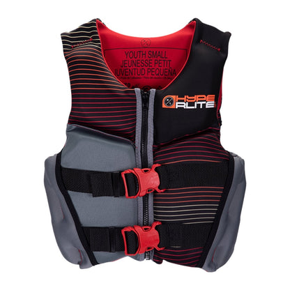 Hyperlite Boy's Youth Indy CGA Life Jacket in Black/Red - BoardCo