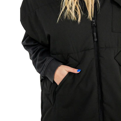 Iglu Original Fur-Lined Hooded Poncho in Blackout - BoardCo