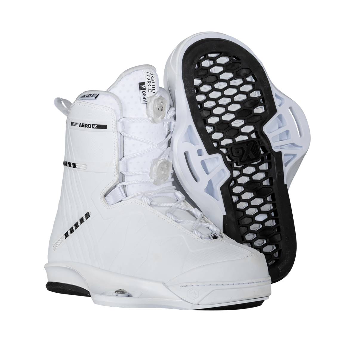 Liquid Force Aero 6X Wakeboard Bindings 2023 in White - BoardCo