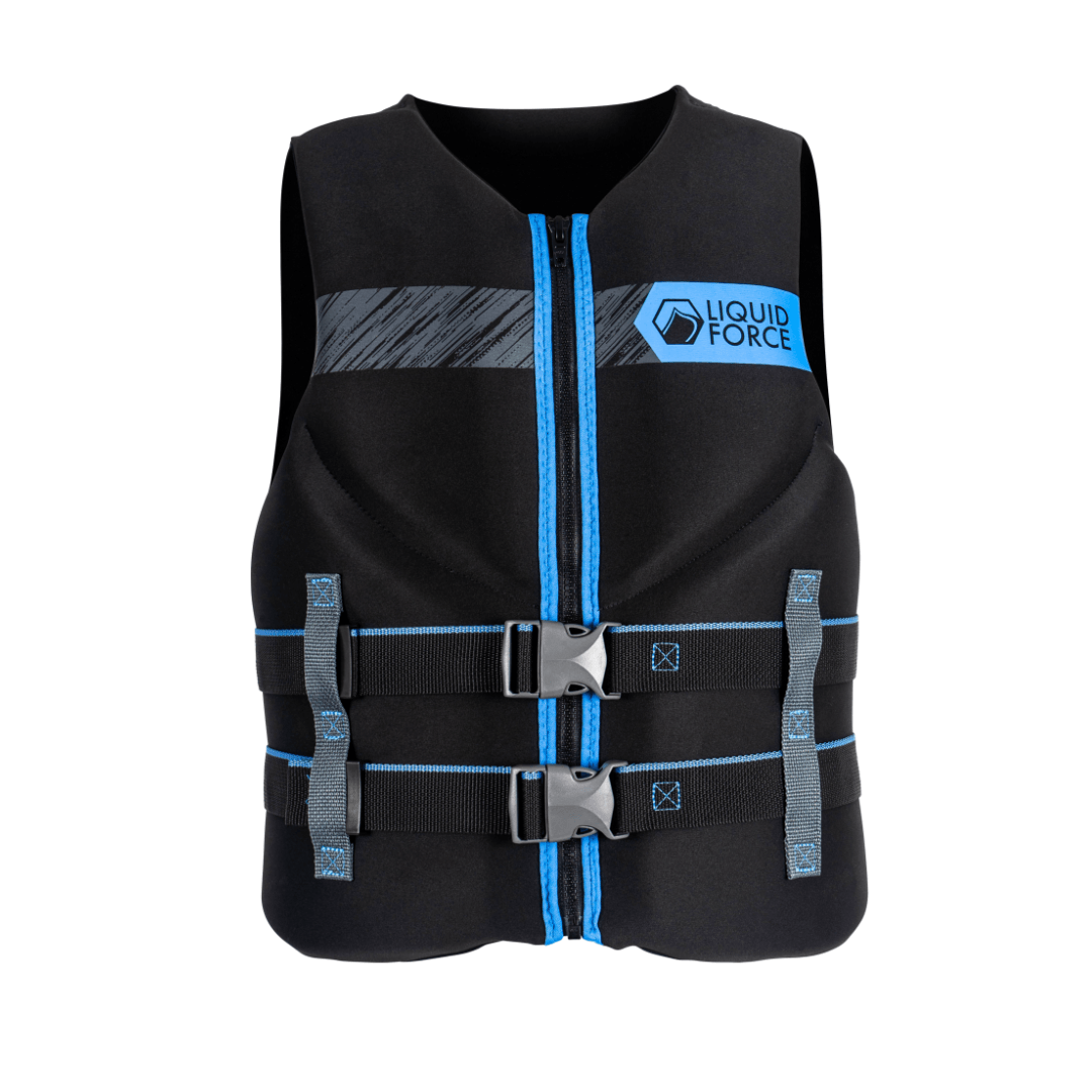 Liquid Force Classic Hinge Men's CGA Life Jacket in Black/Blue - BoardCo