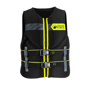 Liquid Force Classic Hinge Men's CGA Life Jacket in Black/Green - BoardCo
