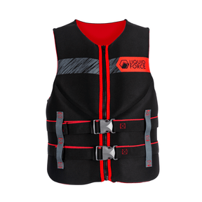 Liquid Force Classic Hinge Men's CGA Life Jacket in Black/Red - BoardCo