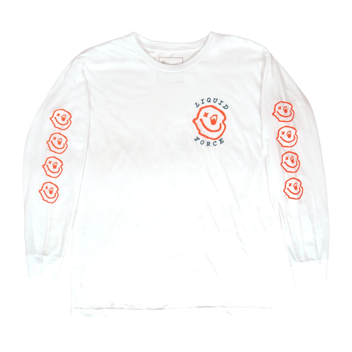 Liquid Force Melted Long Sleeve Tee in White - BoardCo