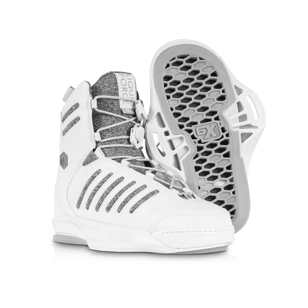 Liquid Force Tao 6X Wakeboard Bindings 2022 in White - BoardCo
