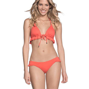 Maaji Mandarin Frills Bikini Top in BR Orange - BoardCo