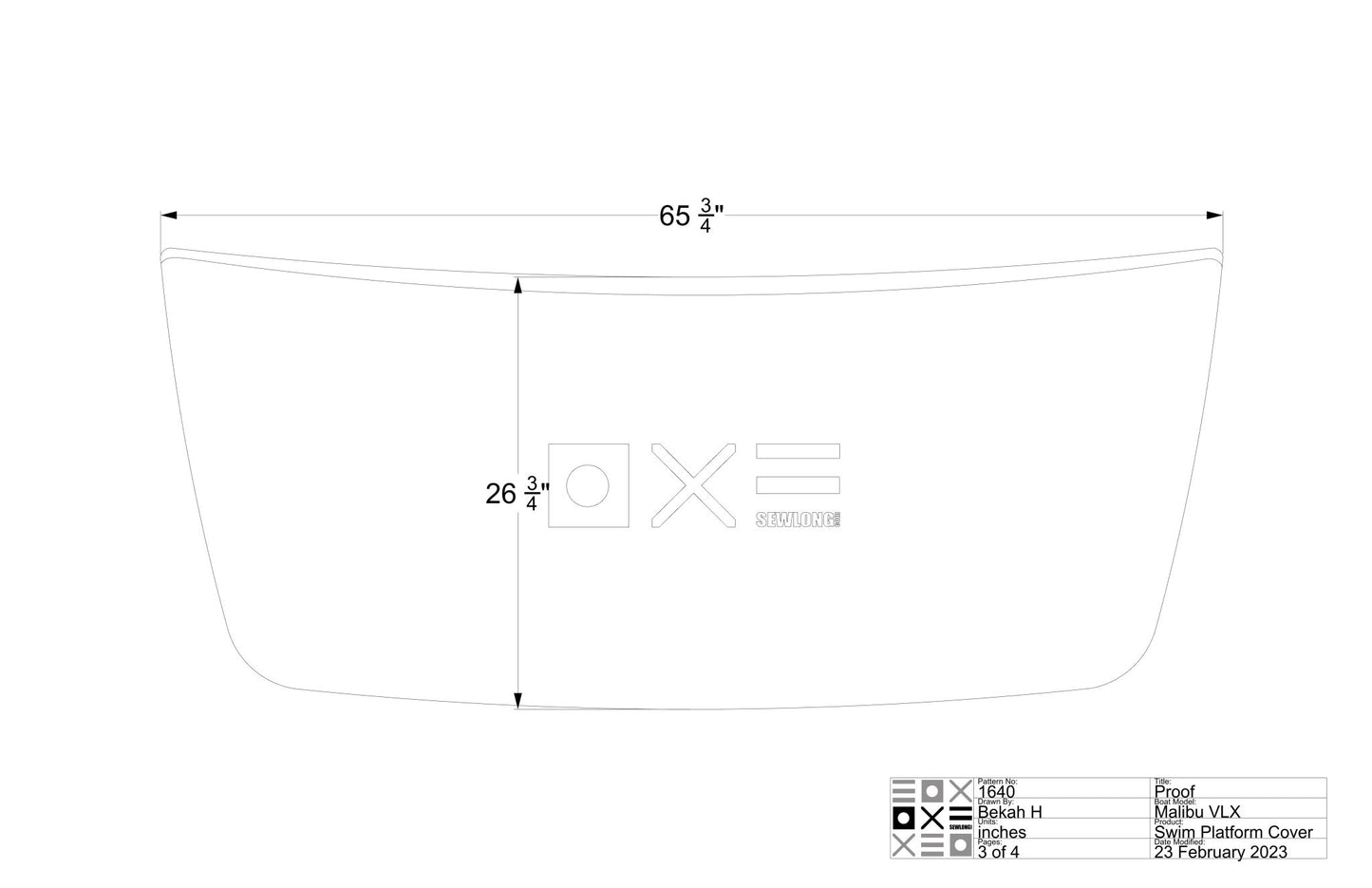 Malibu 21 VLX Swim Platform Cover - BoardCo
