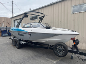 Malibu 23 LSV with G3.5 Tower and Factory Bimini Double Up Storage Cover - BoardCo